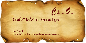 Csókás Orsolya névjegykártya