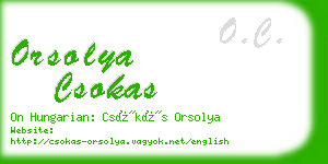 orsolya csokas business card