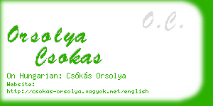 orsolya csokas business card